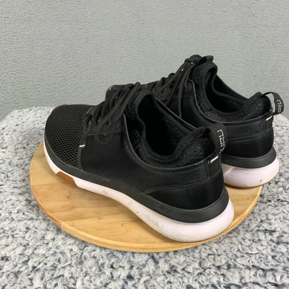 Kuru Atom Sneakers Women's 8 Black/White/Gum Mesh Athletic Running Walking Shoes